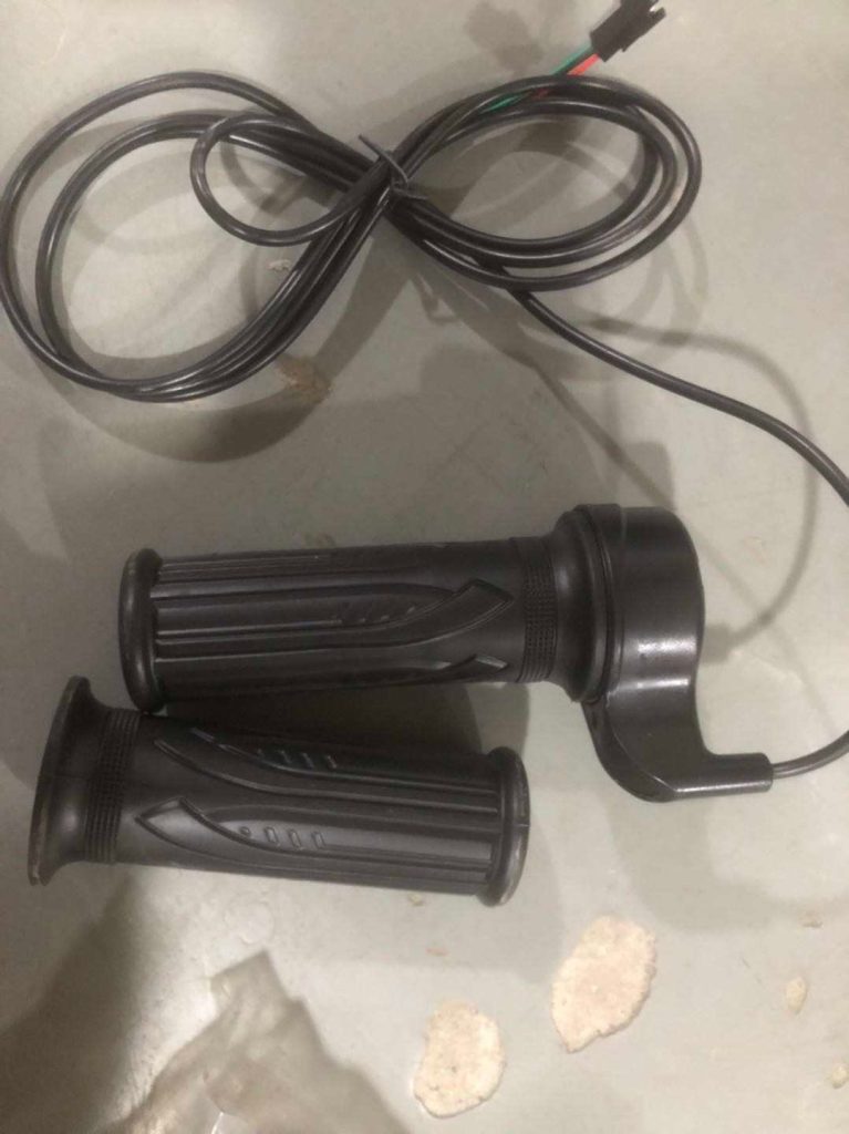 Second view of the Stealth Bomber plastic grips in black